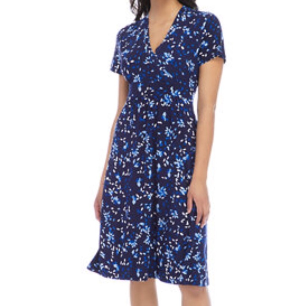 NWT Kasper 3X V Neck Wrap Pullover Dress
